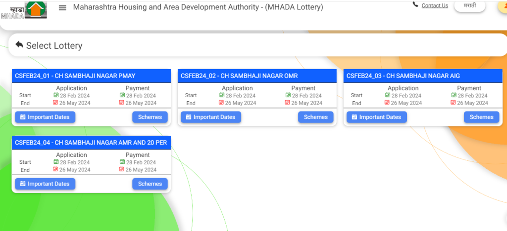 Chhatrapati Sambhaji Nagar schemes list