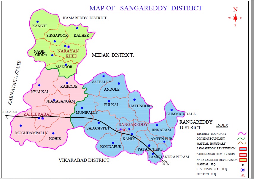 Sangareddy district map