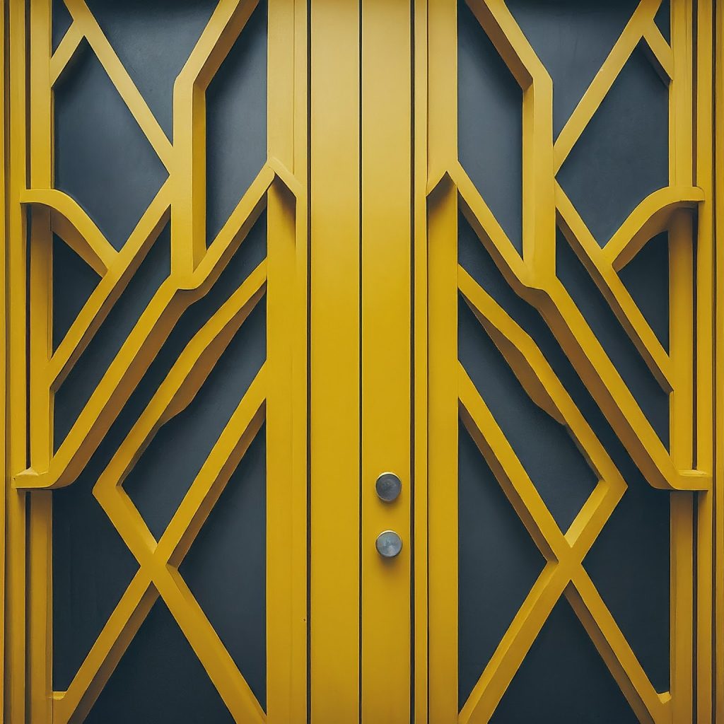 Yellow Metal Double Door Design