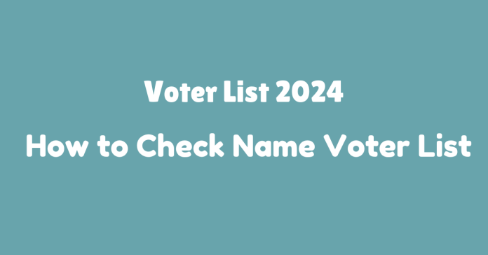 voter list 2024