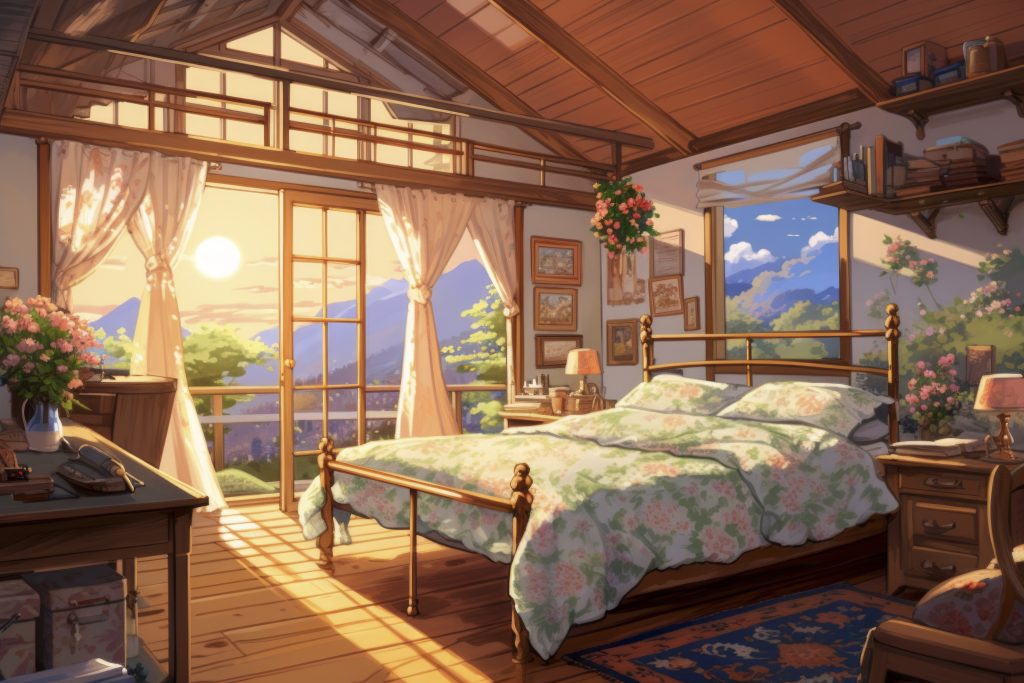 bamboo house design bedroom