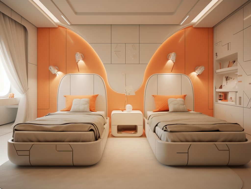 Geometric bedroom design