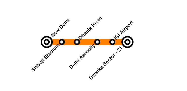 delhi metro orange line routemap