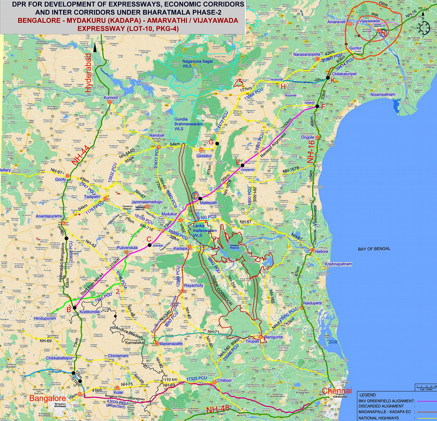 Bangalore–Vijayawada map
