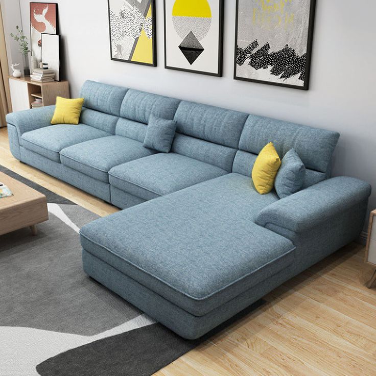 Fabric L-shaped sofa