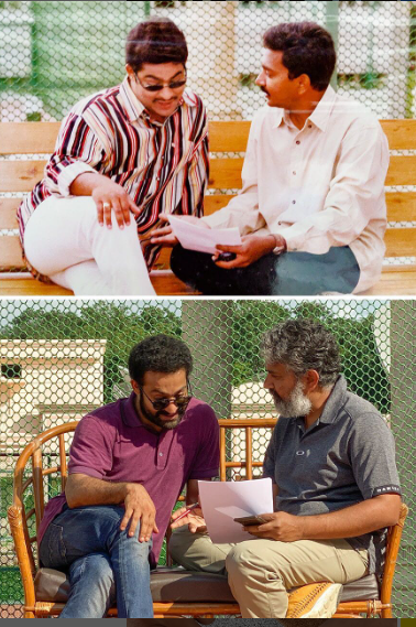 rajamouli NTR working stills