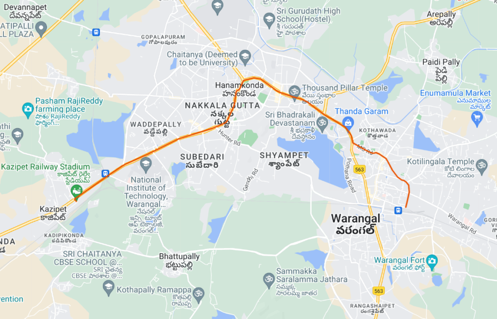 Warangal Metro map
