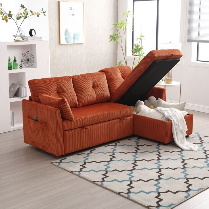 Storage L-shaped sofa