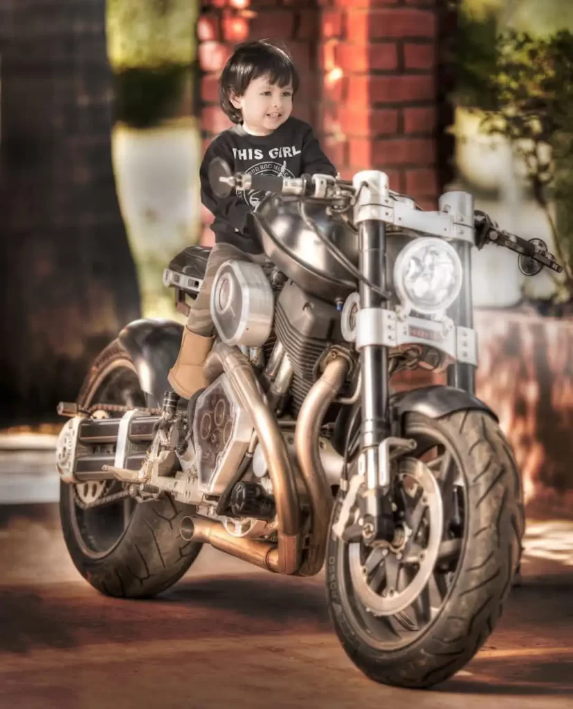 Dhoni Bike with Ziva