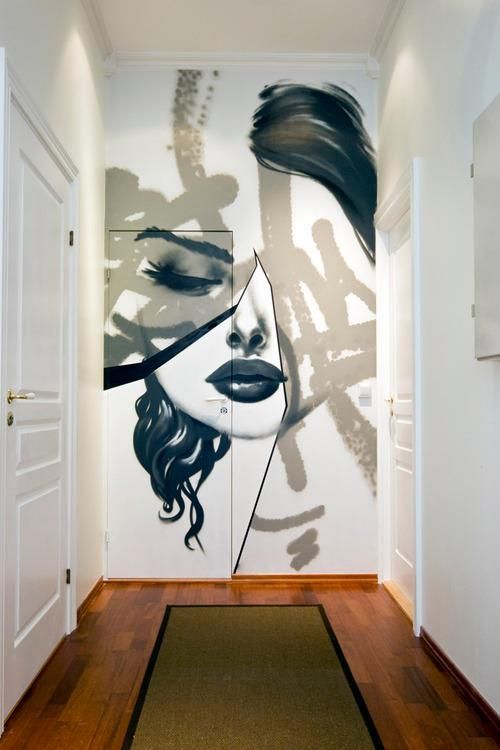 Abstract mural painting art