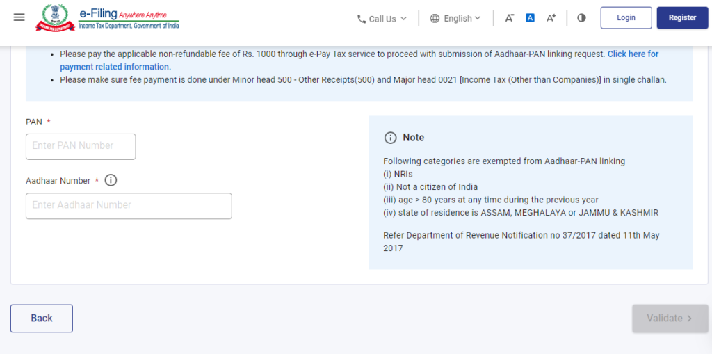 income tax E filing