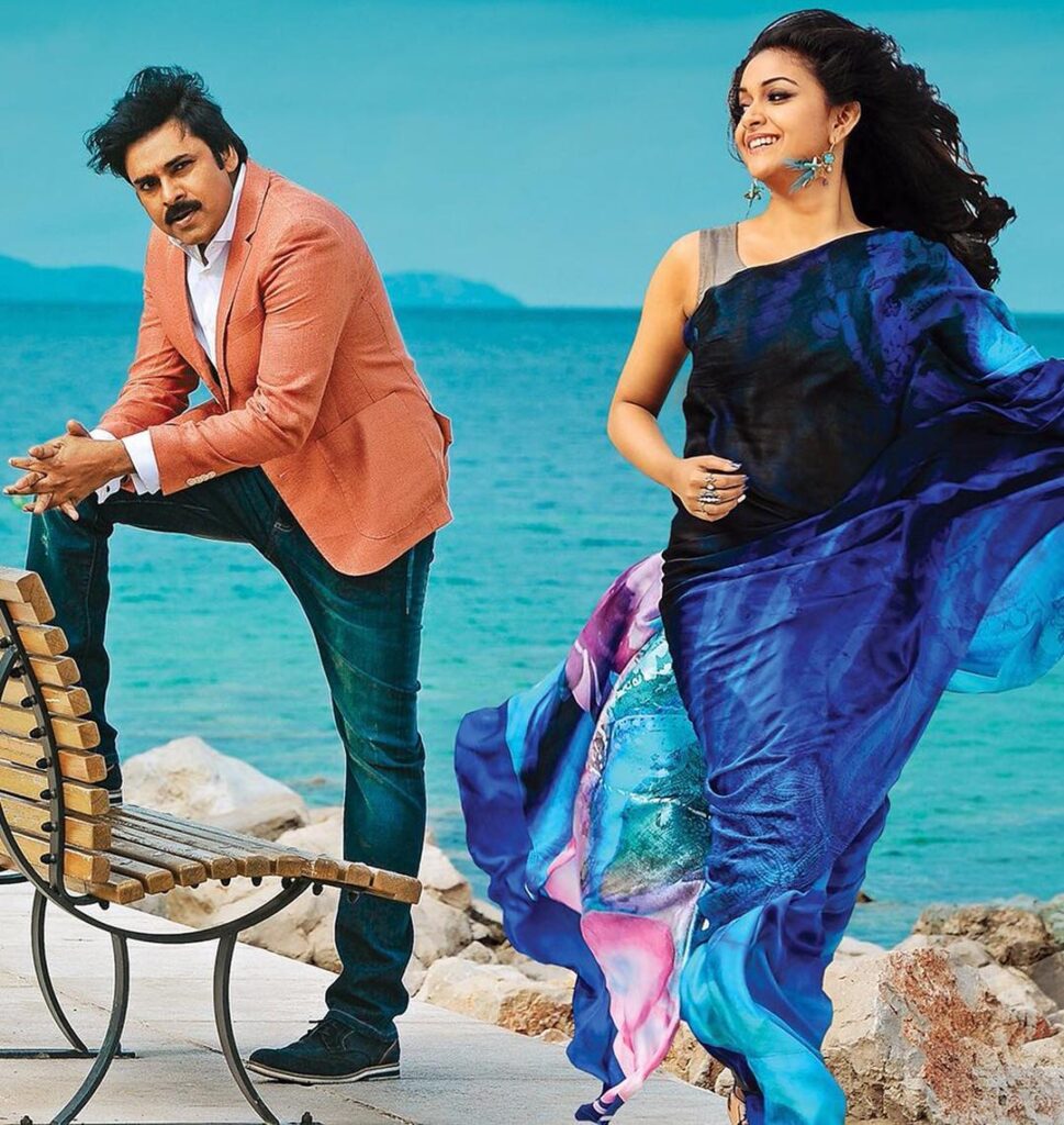 Keerthy Suresh with pawan kalyan