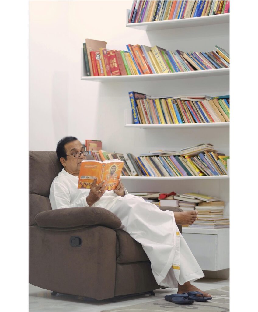 Brahmanandam reading Books