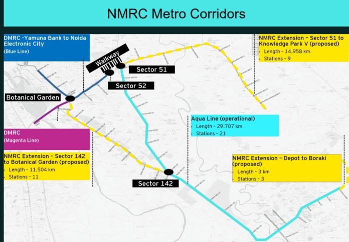noida metro map