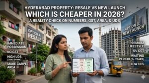 Resale vs new launch property Hyderabad 2026