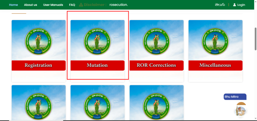 Apply for mutation of property online Telangana