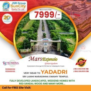JSR Suncity Farm plots for Sale Near Yadadri