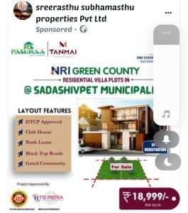 Premium Residential Plots For Sale in Sadashivpet, Sangareddy.