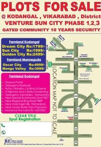 Farm Plots Available For Sale Near Kodangal, Vikarabad.