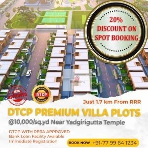 Explore Premium Villa Plots in Yadagirigutta, Yadadri Bhuvanagiri.