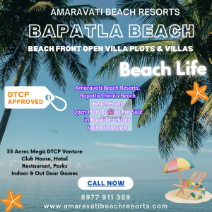 Residential Plots for sale in Bapatla in Amaravati Beach Resorts, Guntur.
