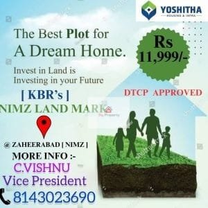 Residential Plots for sale Near Nimz, Zaheerabad, Sangareddy.