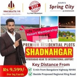 DTCP Approved Plots For Sale in Shadnagar, Rangareddy.