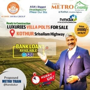 Luxurious Villa Plots For Sale in Kothur, Rangareddy.